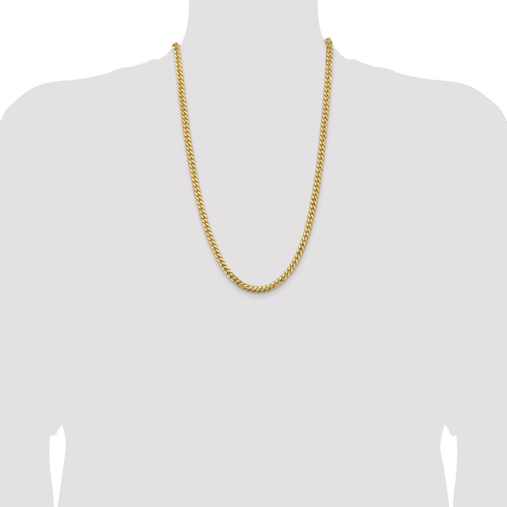 10K 5.5mm Solid Miami Cuban Chain - Product Photo