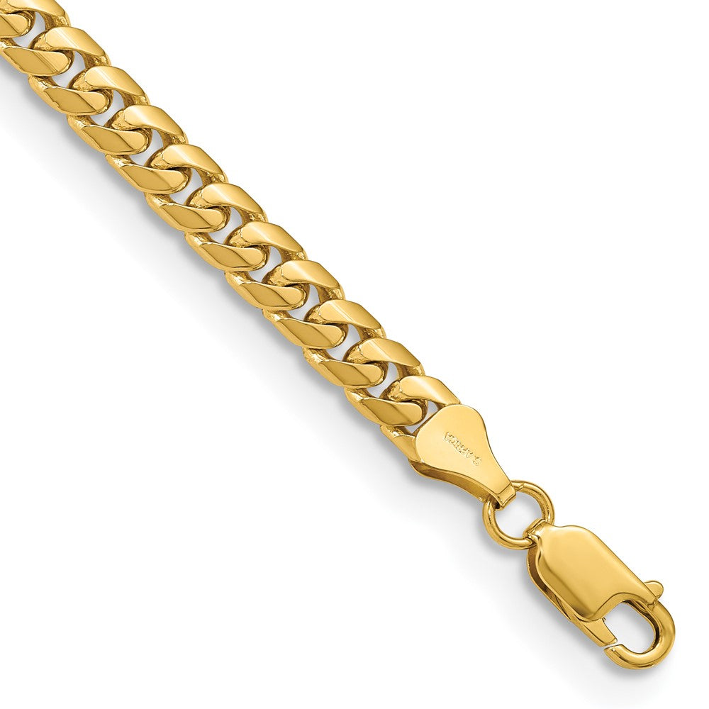 10K Yellow Gold 5.5mm Solid Miami Cuban Chain Bracelet 8"-9"