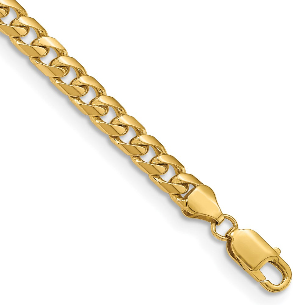 10K Yellow Gold 6.25mm Solid Miami Cuban Chain Bracelet 8"-9"