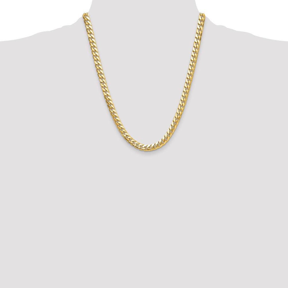 10K 8.0mm Solid Miami Cuban Chain - Product Photo