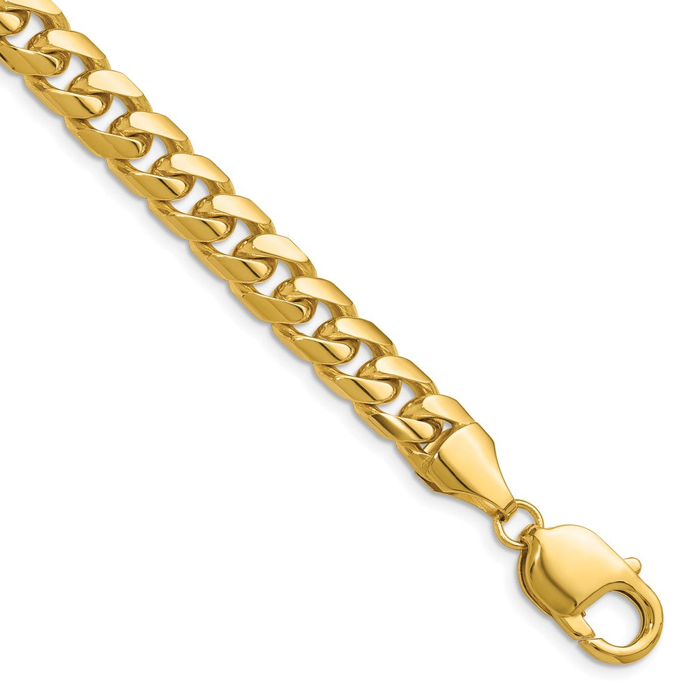10K Yellow Gold 8.0mm Solid Miami Cuban Chain Bracelet 8.5"-9"