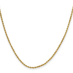 10k 2mm Semi-solid D/C Rope Chain - Product Photo