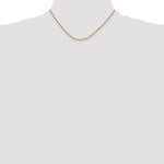10k 2mm Semi-solid D/C Rope Chain - Product Photo