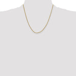 10k 2mm Semi-solid D/C Rope Chain - Product Photo