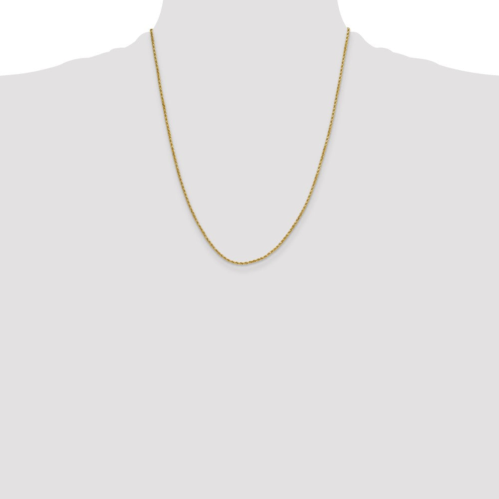 10k 2mm Semi-solid D/C Rope Chain - Product Photo