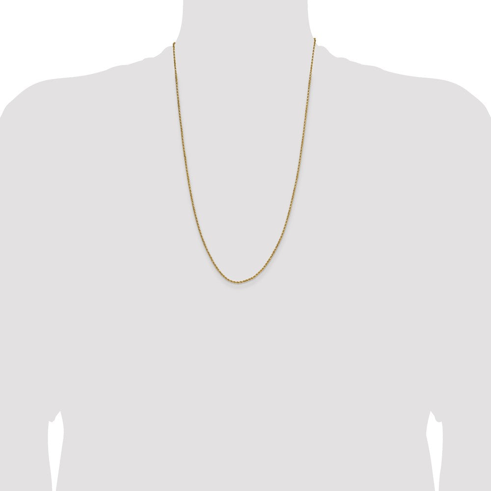10k 2mm Semi-solid D/C Rope Chain - Product Photo