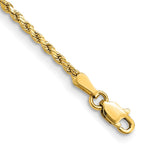 10k 2mm Semi-solid D/C Rope Chain - Product Photo