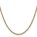 10k 2.25mm Semi-solid D/C Rope Chain - Product Photo