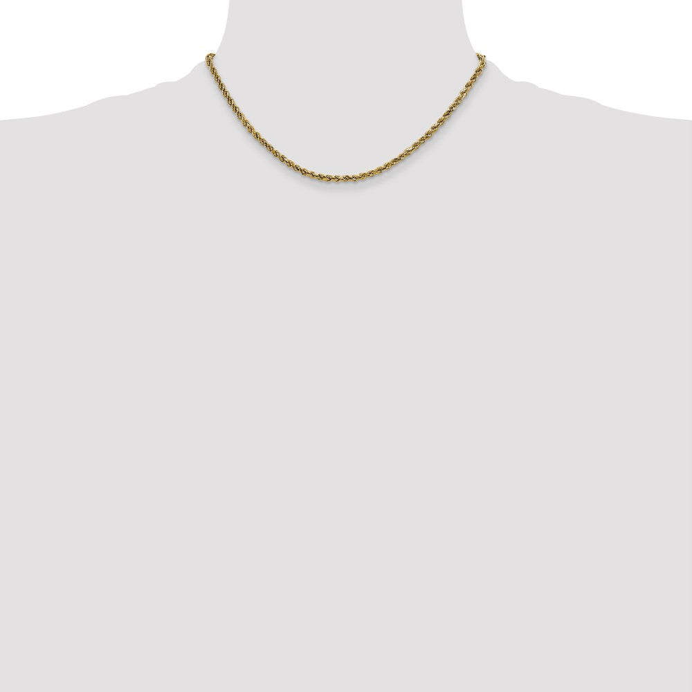 10k 2.25mm Semi-solid D/C Rope Chain - Product Photo