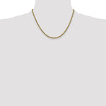 10k 2.25mm Semi-solid D/C Rope Chain - Product Photo