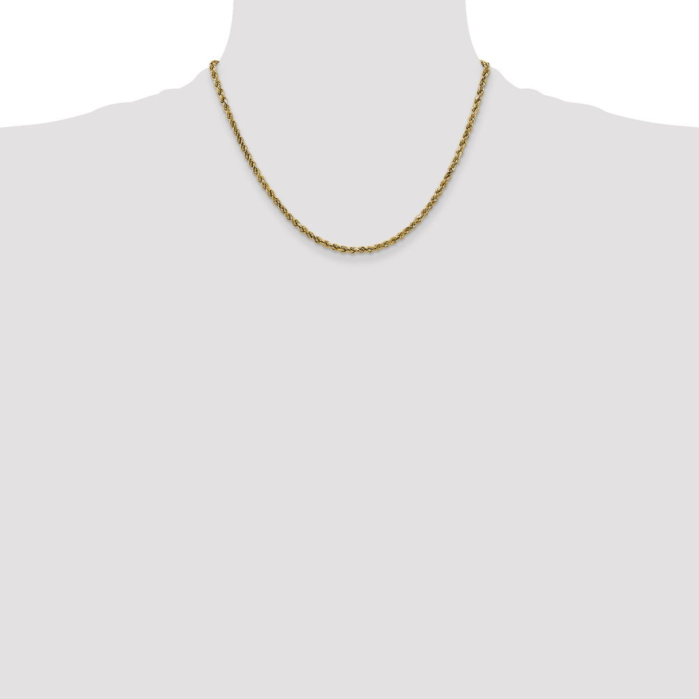 10k 2.25mm Semi-solid D/C Rope Chain - Product Photo