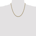10k 2.25mm Semi-solid D/C Rope Chain - Product Photo