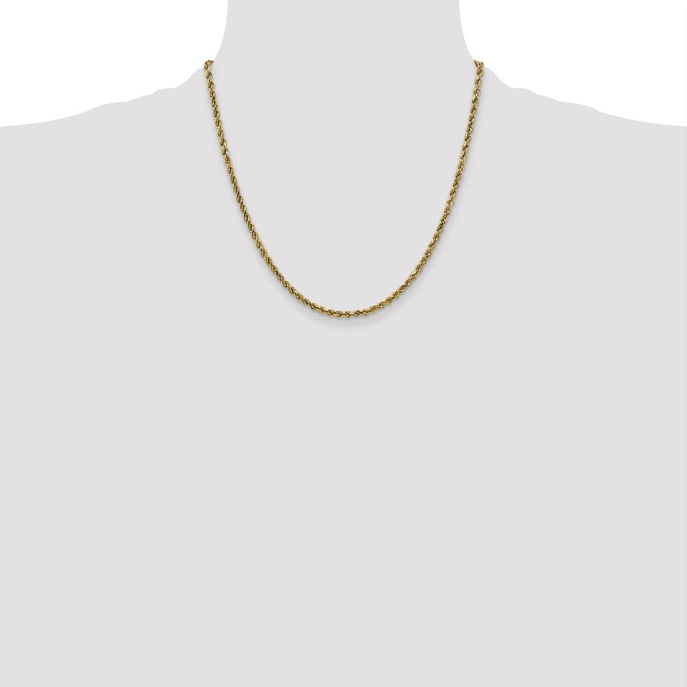 10k 2.25mm Semi-solid D/C Rope Chain - Product Photo