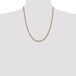 10k 2.25mm Semi-solid D/C Rope Chain - Product Photo