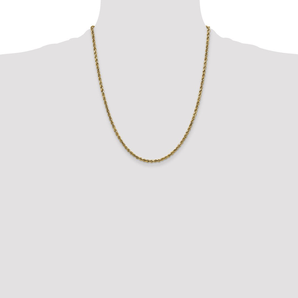 10k 2.25mm Semi-solid D/C Rope Chain - Product Photo