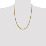 10k 2.25mm Semi-solid D/C Rope Chain - Product Photo