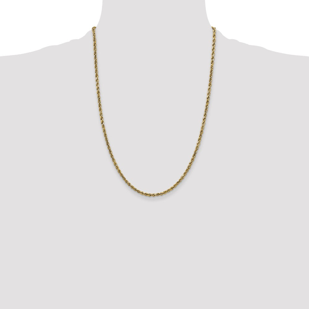 10k 2.25mm Semi-solid D/C Rope Chain - Product Photo