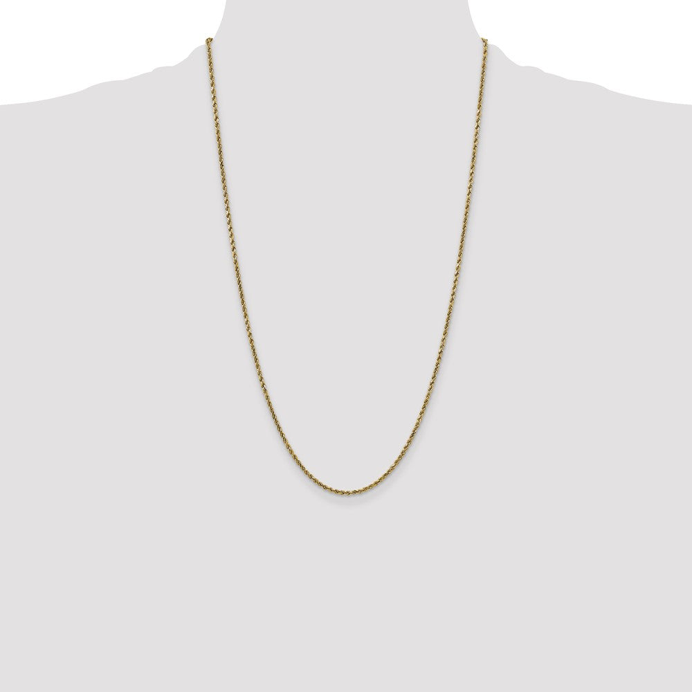10k 2.25mm Semi-solid D/C Rope Chain - Product Photo