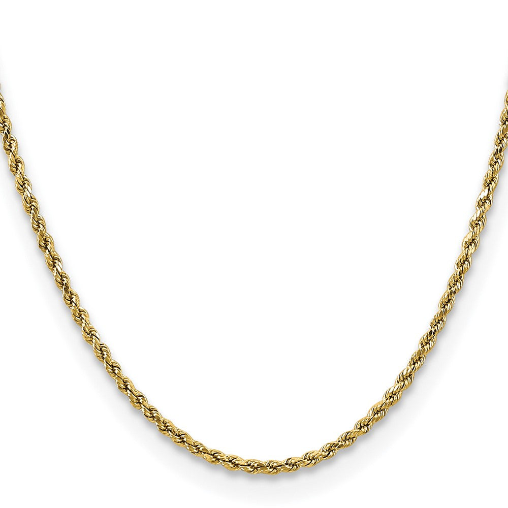 10k 2.5mm Semi-solid D/C Rope Chain - Product Photo