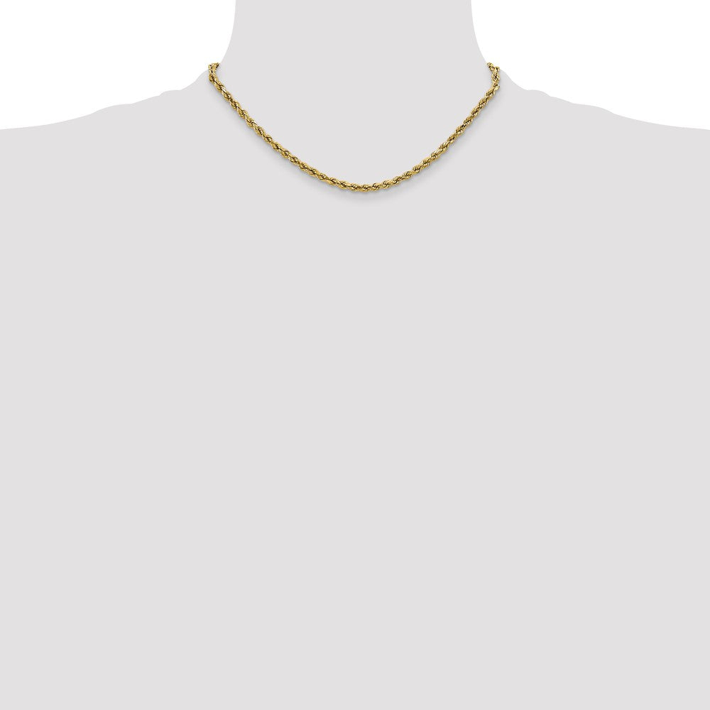 10k 2.5mm Semi-solid D/C Rope Chain - Product Photo