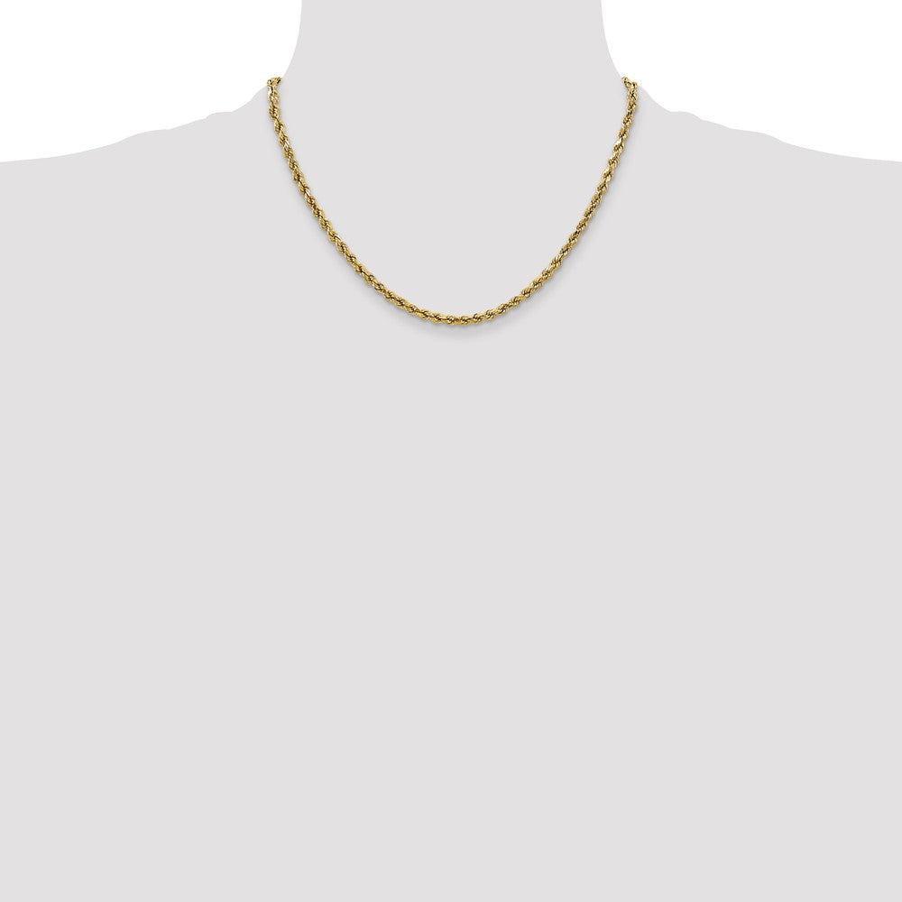 10k 2.5mm Semi-solid D/C Rope Chain - Product Photo