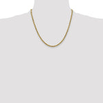 10k 2.5mm Semi-solid D/C Rope Chain - Product Photo