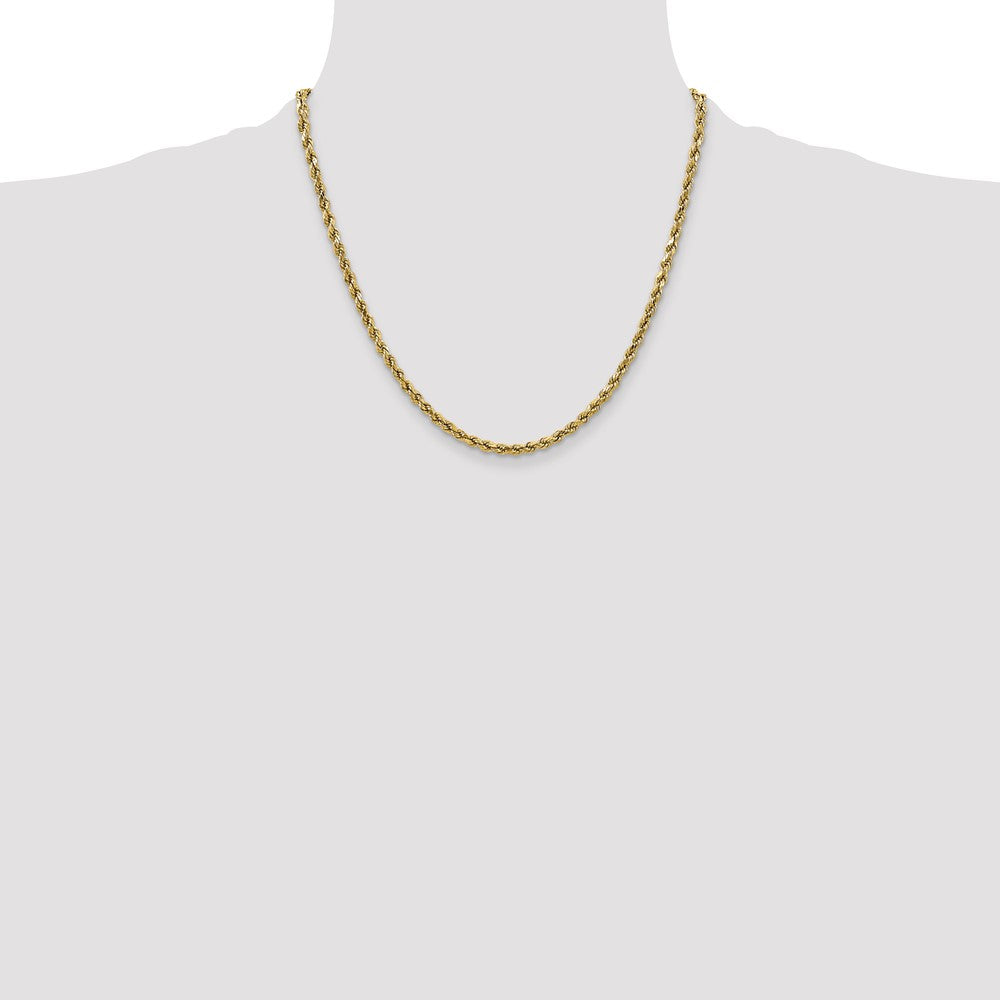 10k 2.5mm Semi-solid D/C Rope Chain - Product Photo