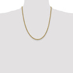 10k 2.5mm Semi-solid D/C Rope Chain - Product Photo