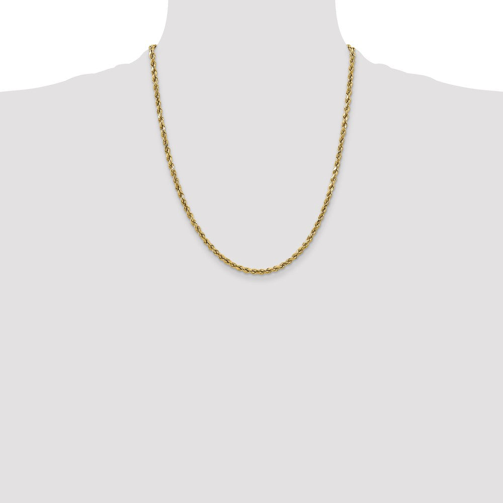 10k 2.5mm Semi-solid D/C Rope Chain - Product Photo