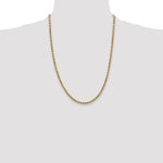 10k 2.5mm Semi-solid D/C Rope Chain - Product Photo