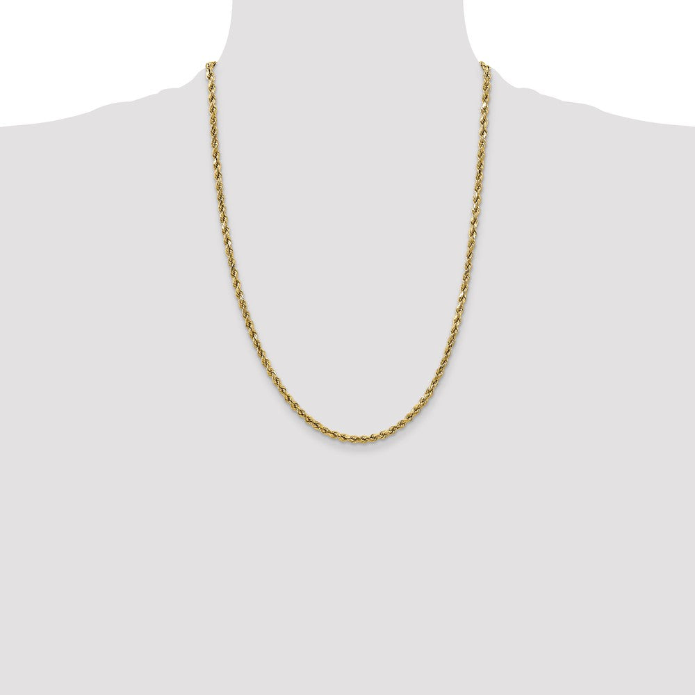 10k 2.5mm Semi-solid D/C Rope Chain - Product Photo