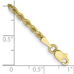 10k 2.5mm Semi-solid D/C Rope Chain - Product Photo