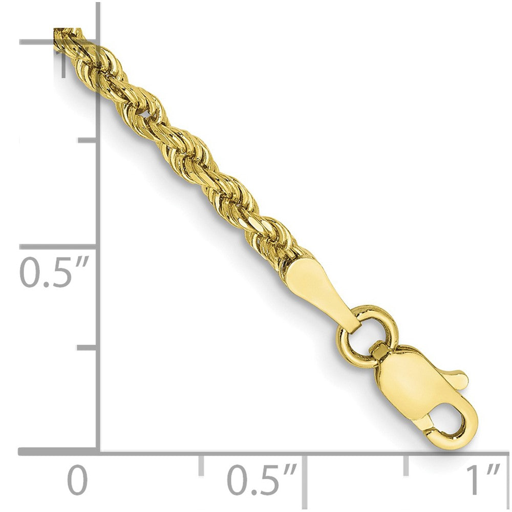 10k 2.5mm Semi-solid D/C Rope Chain - Product Photo