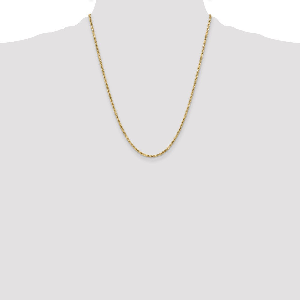 10k 3mm Semi-solid D/C Rope Chain - Product Photo