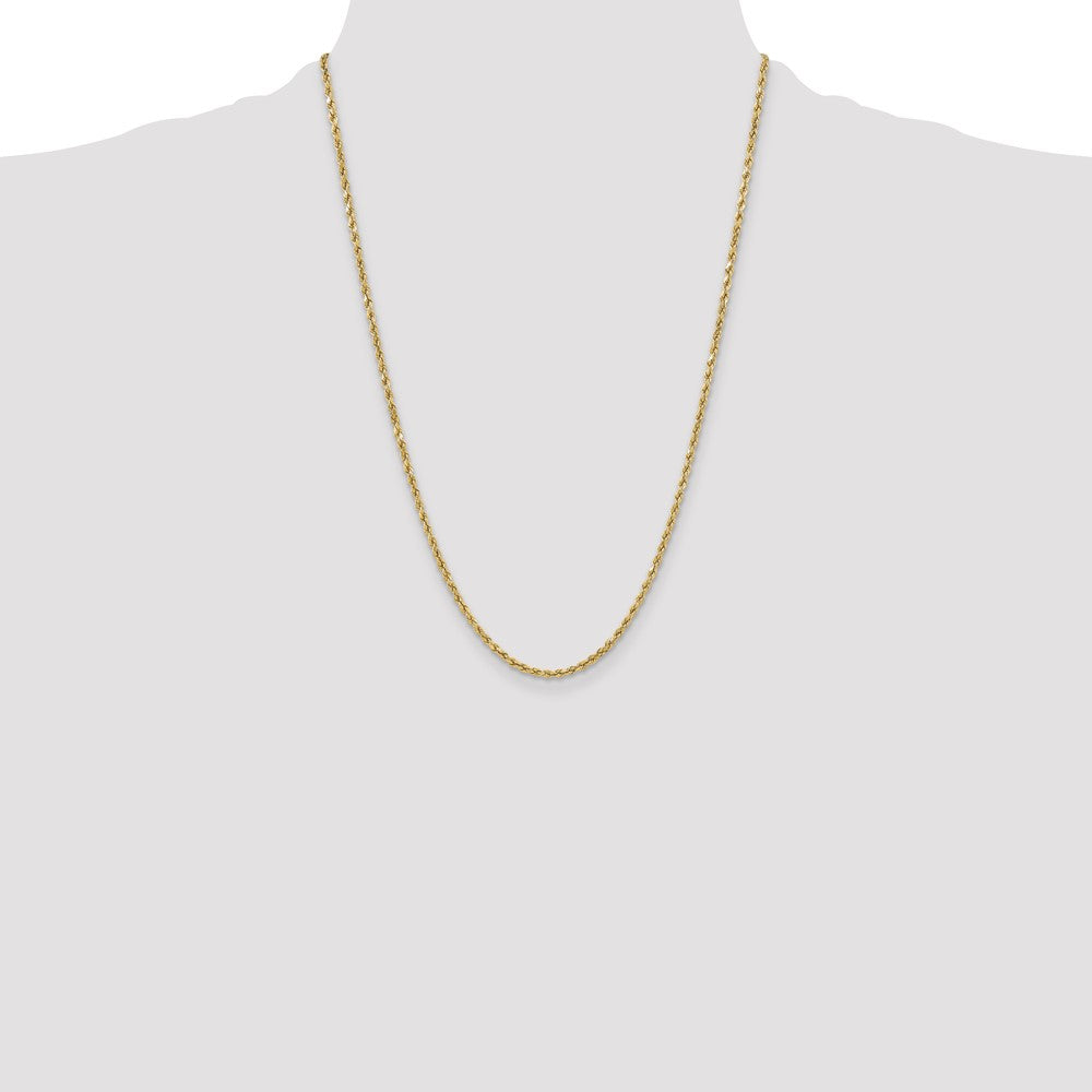 10k 3mm Semi-solid D/C Rope Chain - Product Photo