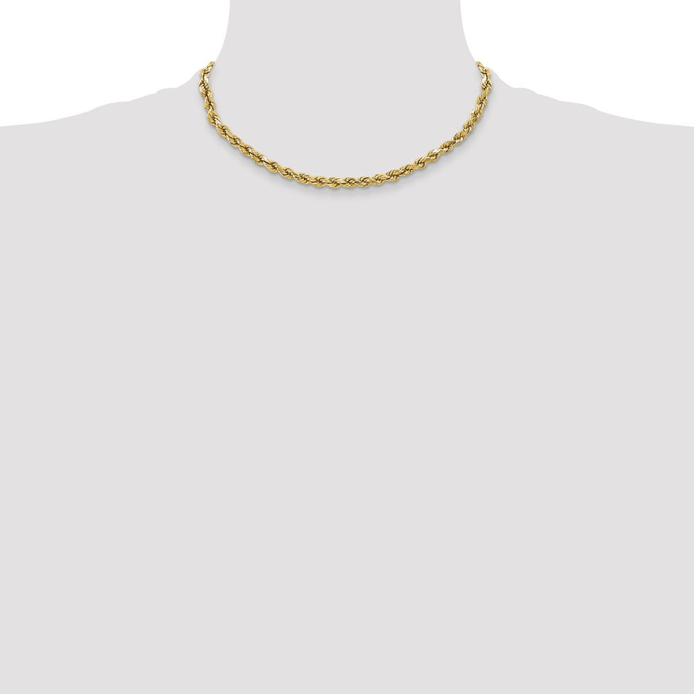 10k 3.5mm Semi-solid D/C Rope Chain - Product Photo