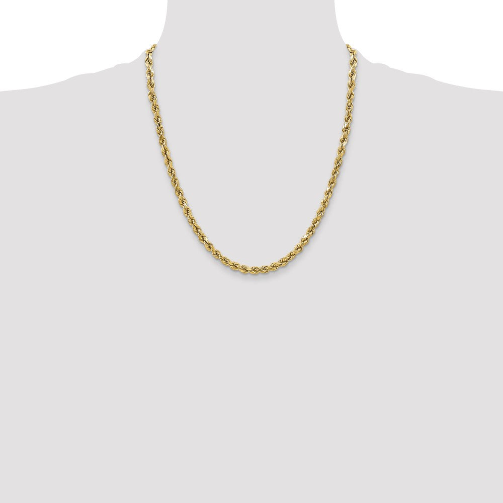 10k 3.5mm Semi-solid D/C Rope Chain - Product Photo