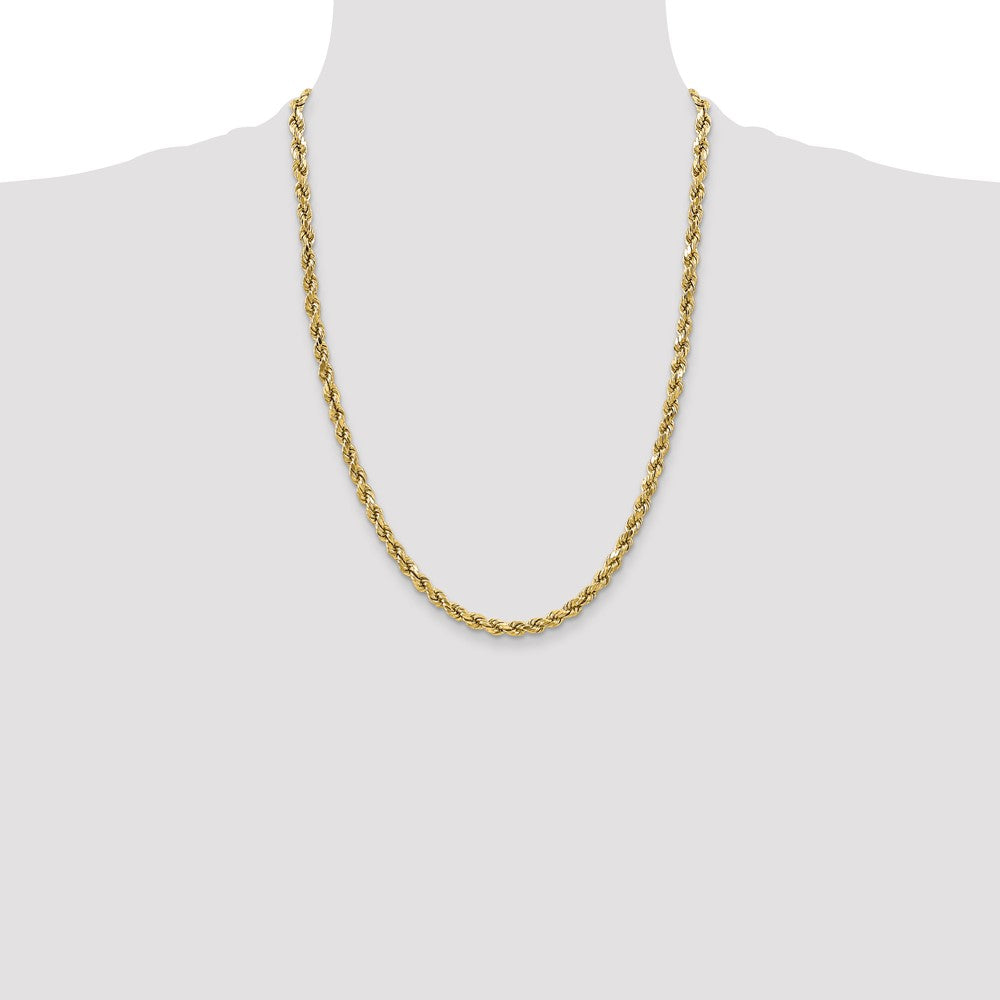 10k 3.5mm Semi-solid D/C Rope Chain - Product Photo