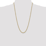 10k 3.5mm Semi-solid D/C Rope Chain - Product Photo