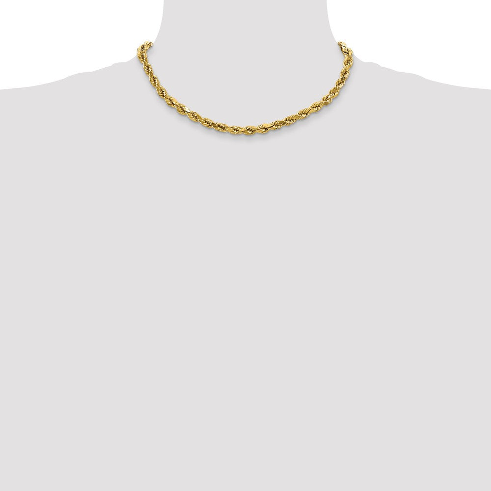 10k 4mm Semi-solid D/C Rope Chain - Product Photo