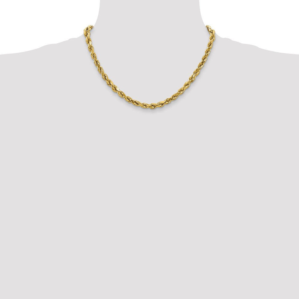 10k 4mm Semi-solid D/C Rope Chain - Product Photo