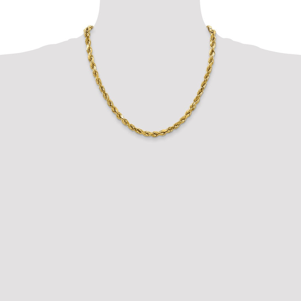10k 4mm Semi-solid D/C Rope Chain - Product Photo