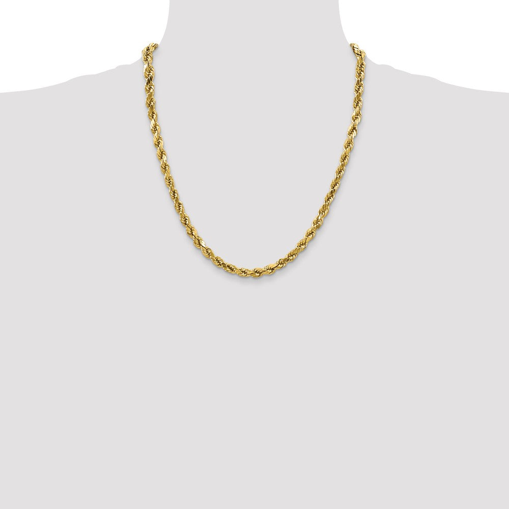 10k 4mm Semi-solid D/C Rope Chain - Product Photo