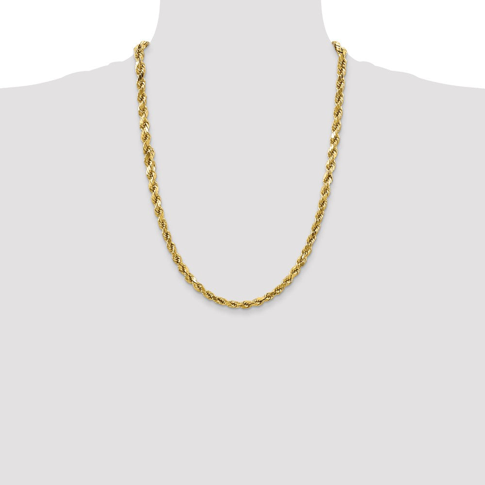 10k 4mm Semi-solid D/C Rope Chain - Product Photo