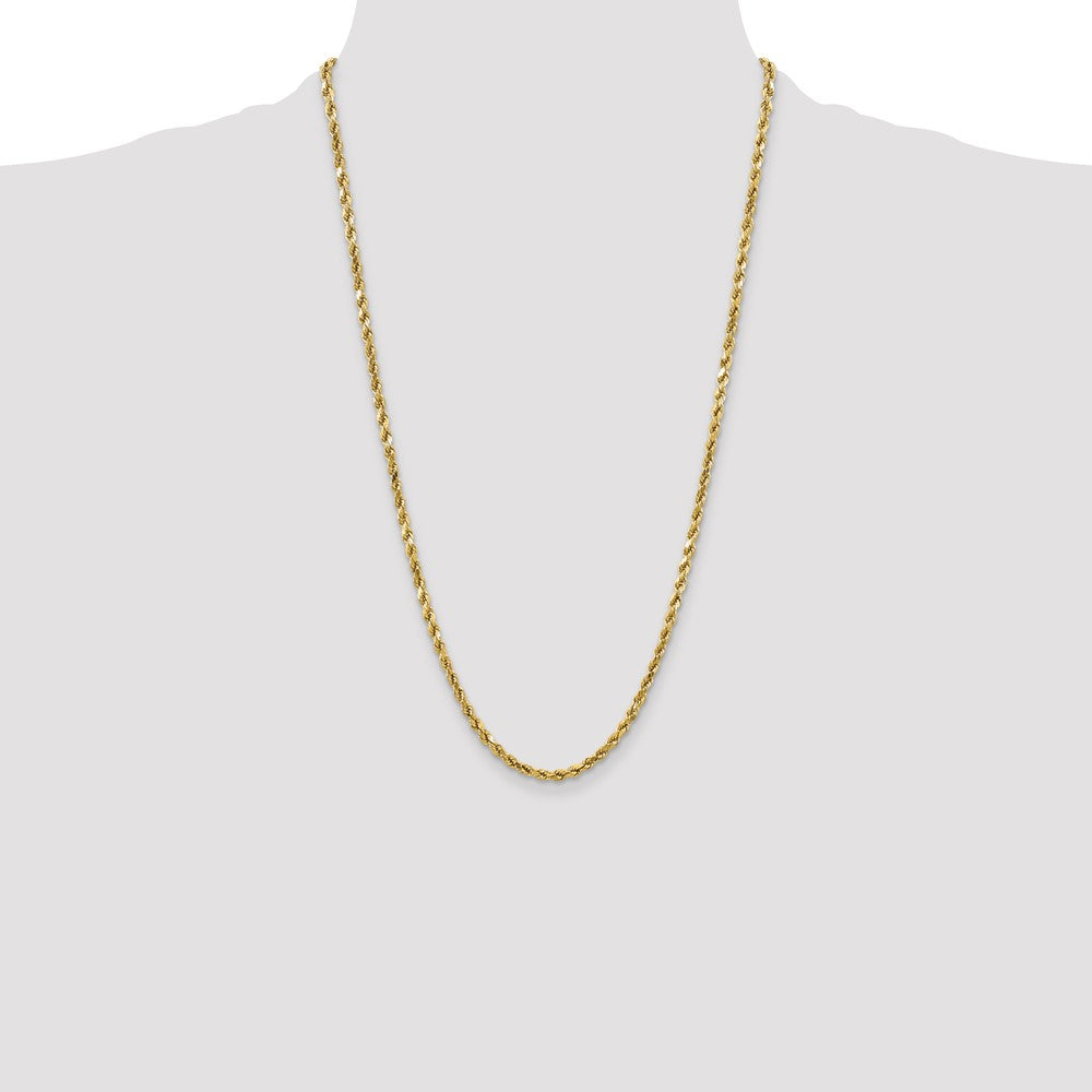 10k 4mm Semi-solid D/C Rope Chain - Product Photo