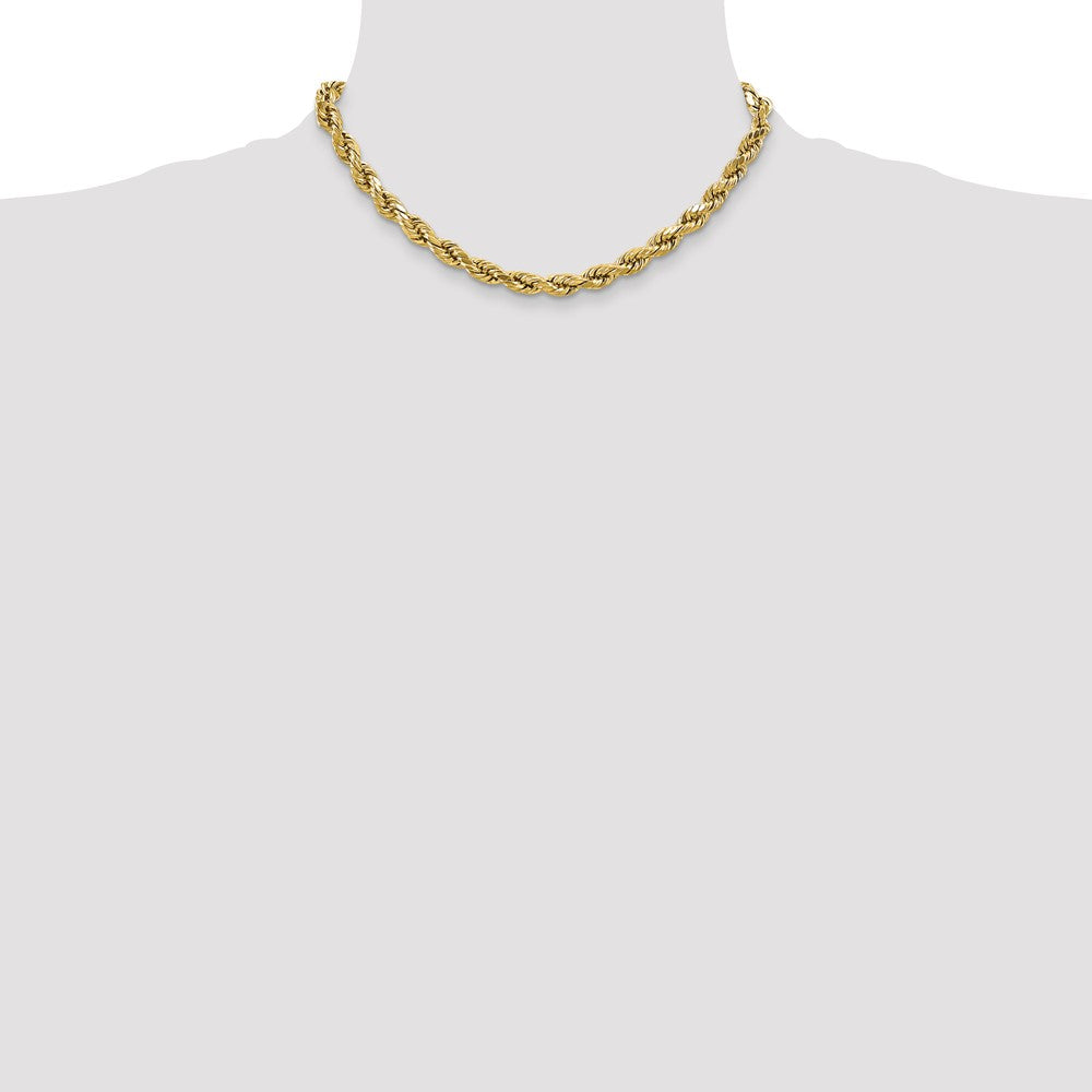 10k 4.9mm Semi-solid D/C Rope Chain - Product Photo