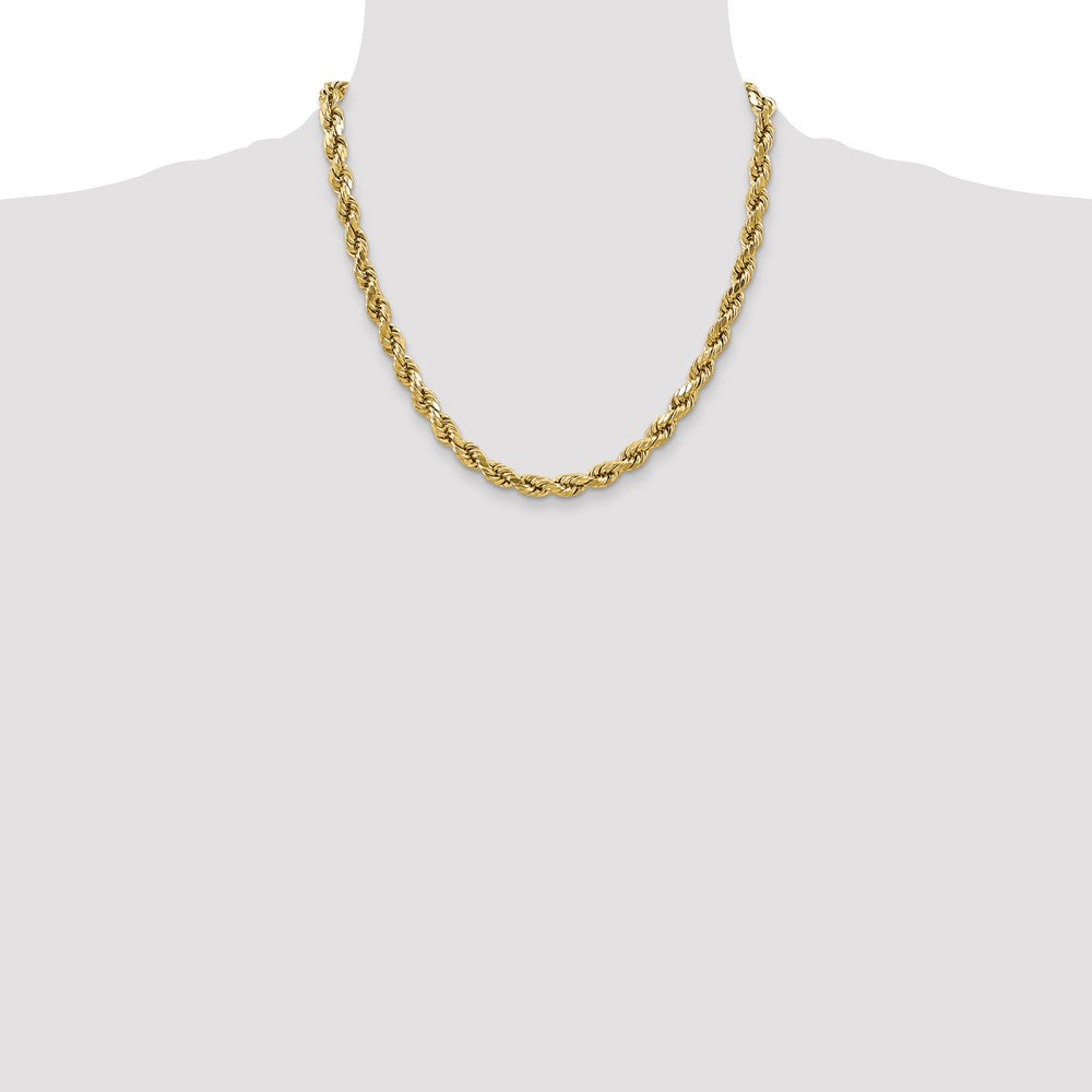 10k 4.9mm Semi-solid D/C Rope Chain - Product Photo