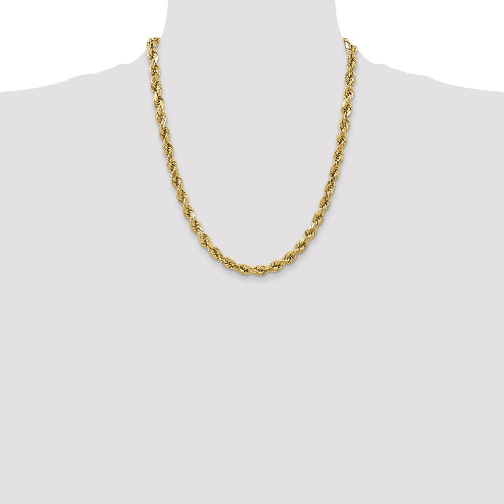 10k 4.9mm Semi-solid D/C Rope Chain - Product Photo