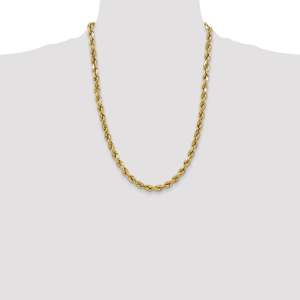 10k 4.9mm Semi-solid D/C Rope Chain - Product Photo