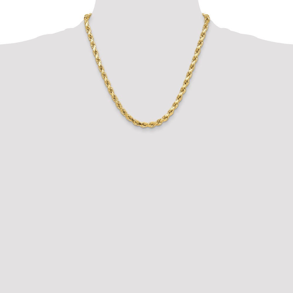 10k 6.5mm Semi-solid D/C Rope Chain - Product Photo